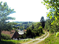 Blick vom Kirchberg ber den Ort Trautenstein